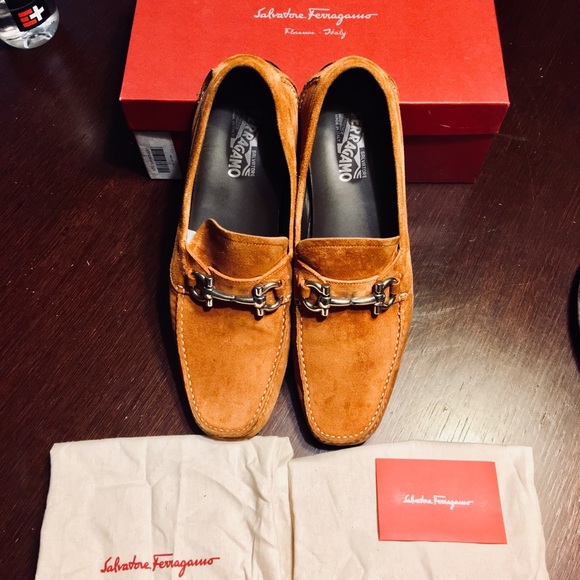 ferragamo suede drivers